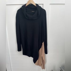 Asymmetrical cowl neck sweater 2x